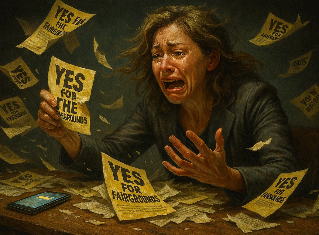 Signs of a Meltdown: The Fairgrounds Lash Out in Latest Mailer